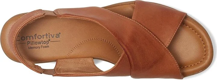 Comfortiva Emilee Women's Sandals Luggage : 10 M (B), Leather - Image 2