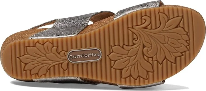 Comfortiva Erlina Women's Sandals Grey Gold : 7.5 M (B), Leather/Rubber - Image 3