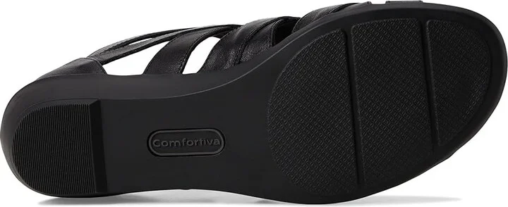 Comfortiva Eternia Women's Sandals Black : 8 W (D), Leather - Image 3