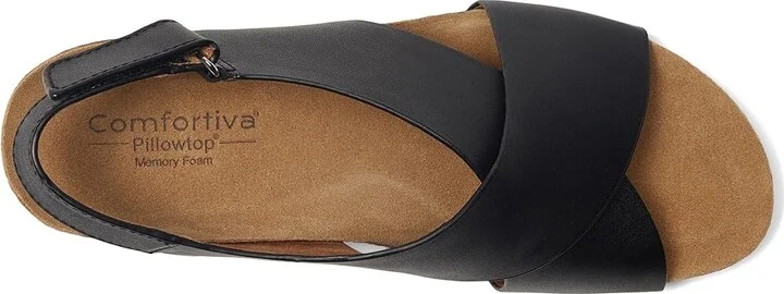 Comfortiva Eva Women's Sandals Black : 6.5 M (B), Leather - Image 2
