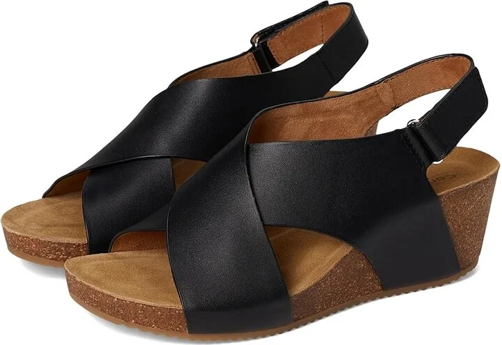 Comfortiva Eva Women's Sandals Black : 6.5 M (B), Leather