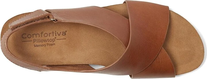 Comfortiva Eva Women's Sandals Sand : 6 W (D), Leather - Image 2