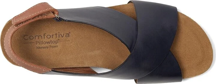 Comfortiva Eva Women's Sandals Sky Navy : 6.5 M (B), Leather - Image 2
