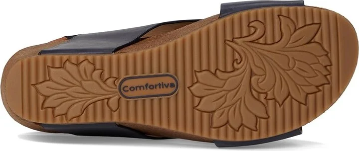 Comfortiva Eva Women's Sandals Sky Navy : 6.5 M (B), Leather - Image 3