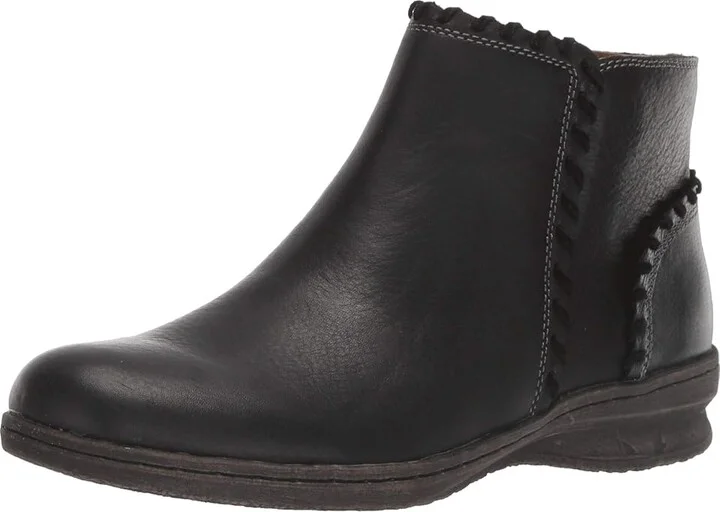 Comfortiva Fallston Women's Boots Black Wild Steer/Cow Suede : 6 M (B), Leather - Image 2