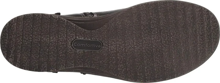 Comfortiva Fallston Women's Boots Black Wild Steer/Cow Suede : 6 M (B), Leather - Image 4