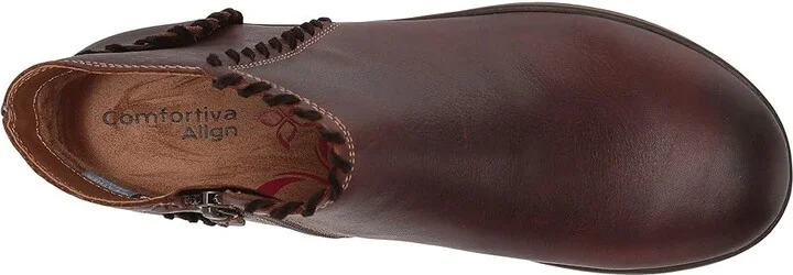 Comfortiva Fallston Women's Boots Bridle Brown Wild Steer/Cow Suede : 6 M (B), Leather - Image 3