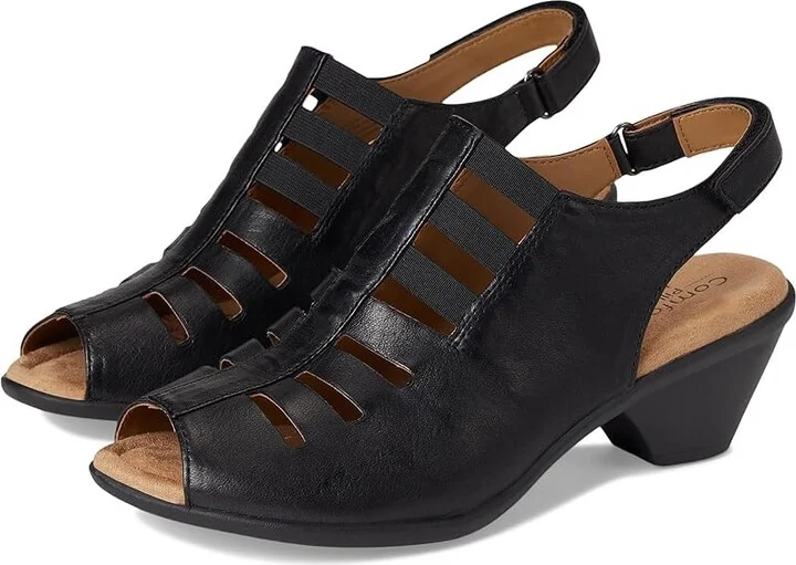 Comfortiva Faye Women's 1-2 inch heel Shoes Black Oleoso : 5.5 M (B), Leather/Nubuck/Synthetic