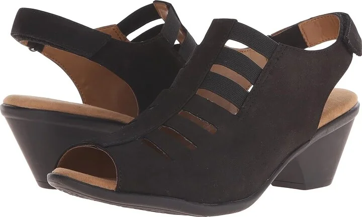 Comfortiva Faye Women's 1-2 inch heel Shoes Black Otago Nubuck : 6 M (B), Leather/Nubuck/Synthetic