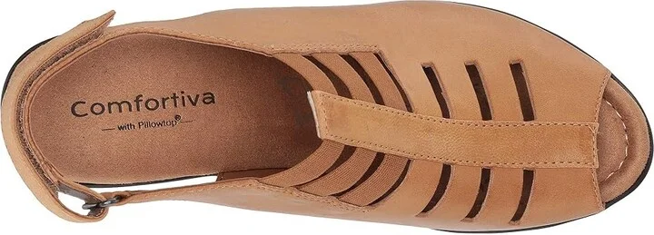 Comfortiva Faye Women's 1-2 inch heel Shoes Desert Sand Talco : 6 WW (EE), Leather/Nubuck/Synthetic - Image 3