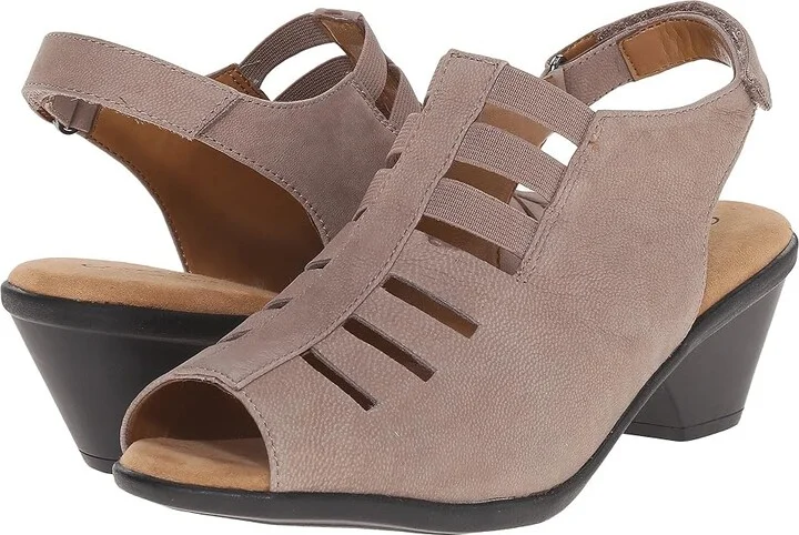 Comfortiva Faye Women's 1-2 inch heel Shoes Grey Otago Nubuck : 9.5 N (AA), Leather/Nubuck/Synthetic