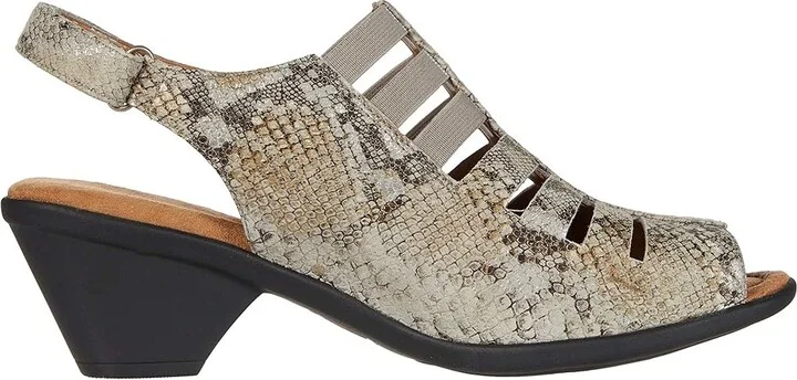 Comfortiva Faye Women's 1-2 inch heel Shoes Light Grey Rockafeller Snake Print : 6 W (D), Leather/Synthetic - Image 8