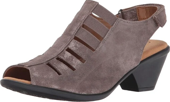 Comfortiva Faye Women's 1-2 inch heel Shoes Smoke Distressed Foil Suede : 5 M (B), Leather/Nubuck/Synthetic - Image 2