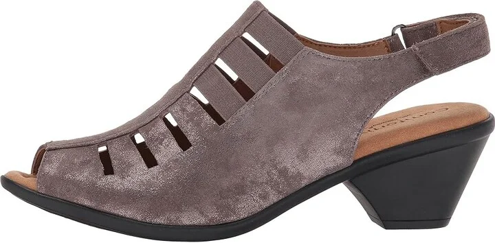 Comfortiva Faye Women's 1-2 inch heel Shoes Smoke Distressed Foil Suede : 5 M (B), Leather/Nubuck/Synthetic - Image 7