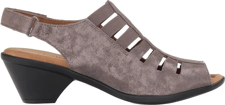 Comfortiva Faye Women's 1-2 inch heel Shoes Smoke Distressed Foil Suede : 5 M (B), Leather/Nubuck/Synthetic - Image 8