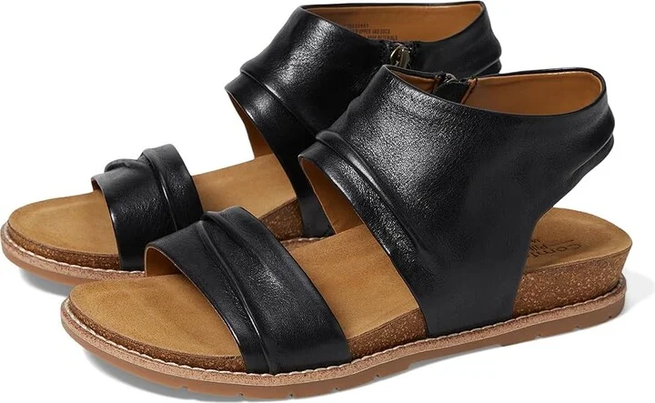 Comfortiva Gale Women's Sandals Black : 7 W (D), Leather/Rubber