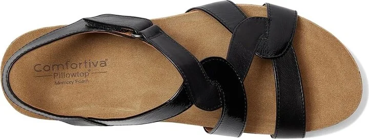 Comfortiva Garner Women's Sandals Black : 9.5 M (B), Leather - Image 2