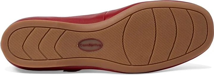Comfortiva Kaylee Women's Flat Shoes Cherry Red : 11 W (D), Leather/Rubber - Image 3