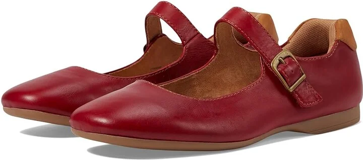 Comfortiva Kaylee Women's Flat Shoes Cherry Red : 11 W (D), Leather/Rubber