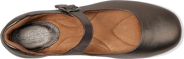 Comfortiva Kaylee Women's Flat Shoes Dark Pewter : 7 M (B), Leather/Rubber - Image 2