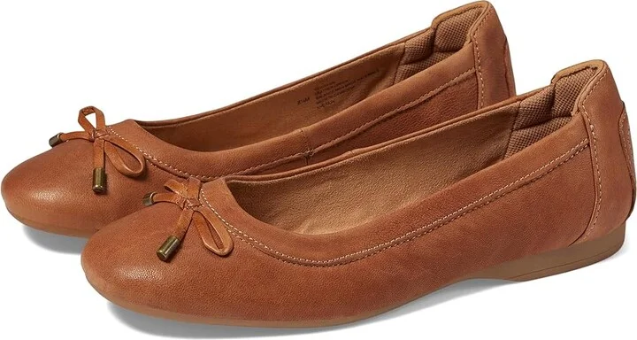 Comfortiva Keegan Women's Flat Shoes Luggage : 10 W (D), Leather