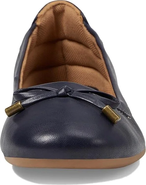 Comfortiva Keegan Women's Flat Shoes Navy : 6 W (D), Leather - Image 2