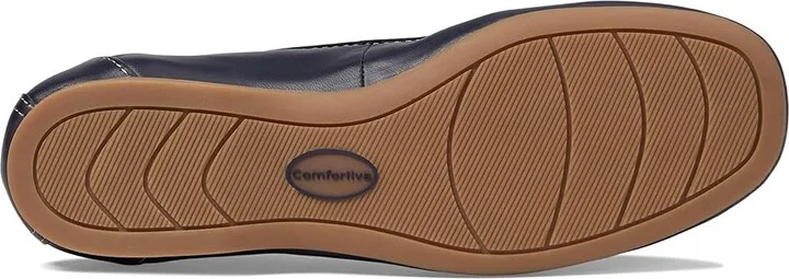 Comfortiva Keegan Women's Flat Shoes Navy : 6 W (D), Leather - Image 3