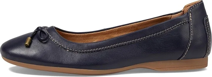 Comfortiva Keegan Women's Flat Shoes Navy : 6 W (D), Leather - Image 5