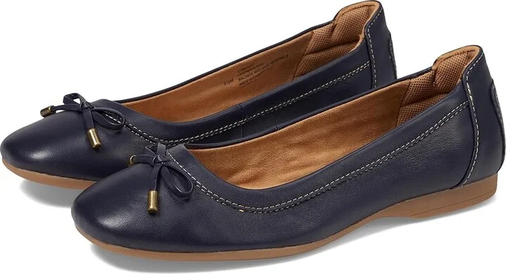 Comfortiva Keegan Women's Flat Shoes Navy : 6 W (D), Leather