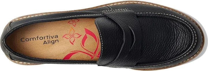 Comfortiva Lakota Women's Flat Shoes Black : 6 M (B), Leather - Image 2