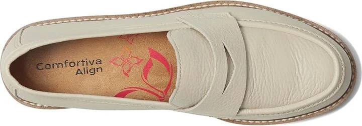 Comfortiva Lakota Women's Flat Shoes Cream : 10 M (B), Leather - Image 2