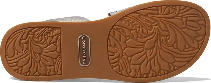 Comfortiva Marcy Women's Sandals Champagne : 6 M (B), Leather - Image 3