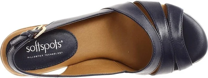 Comfortiva Neima - Soft Spots Women's Dress Sandals Navy Velvet Sheep Nappa : 5 M (B), Leather/Synthetic - Image 3