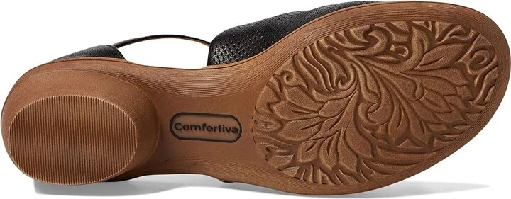 Comfortiva Newnan Women's Sandals Black : 9.5 M (B), Leather/Rubber - Image 3