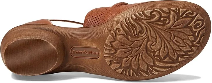 Comfortiva Newnan Women's Sandals Luggage : 6.5 M (B), Leather/Rubber - Image 3
