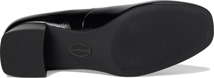 Comfortiva Peach High Women's Heels Black Crinkle Patent : 9.5 W (D), Leather - Image 3