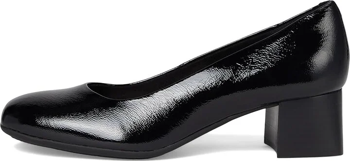 Comfortiva Peach High Women's Heels Black Crinkle Patent : 9.5 W (D), Leather - Image 6