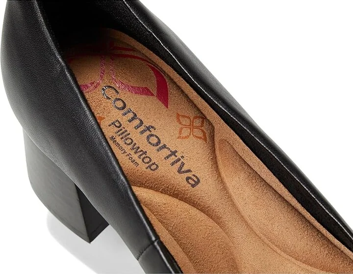 Comfortiva Peach High Women's Heels Black Leather : 6 M (B) - Image 7