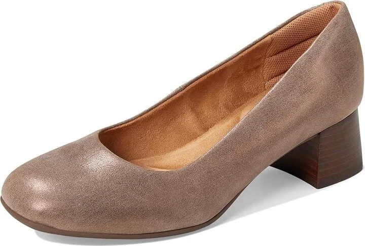 Comfortiva Peach High Women's Heels Coffee Metallic Suede : 7.5 W (D), Leather - Image 5