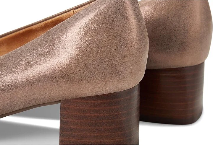 Comfortiva Peach High Women's Heels Coffee Metallic Suede : 7.5 W (D), Leather - Image 7