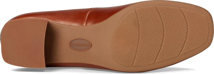 Comfortiva Peach High Women's Heels Cork Brown : 7 W (D), Leather - Image 3