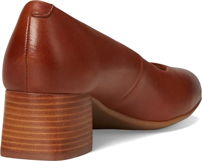 Comfortiva Peach High Women's Heels Cork Brown : 7 W (D), Leather - Image 4