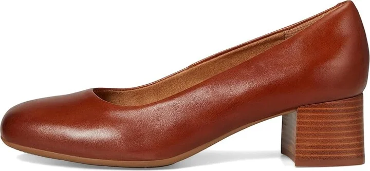 Comfortiva Peach High Women's Heels Cork Brown : 7 W (D), Leather - Image 6