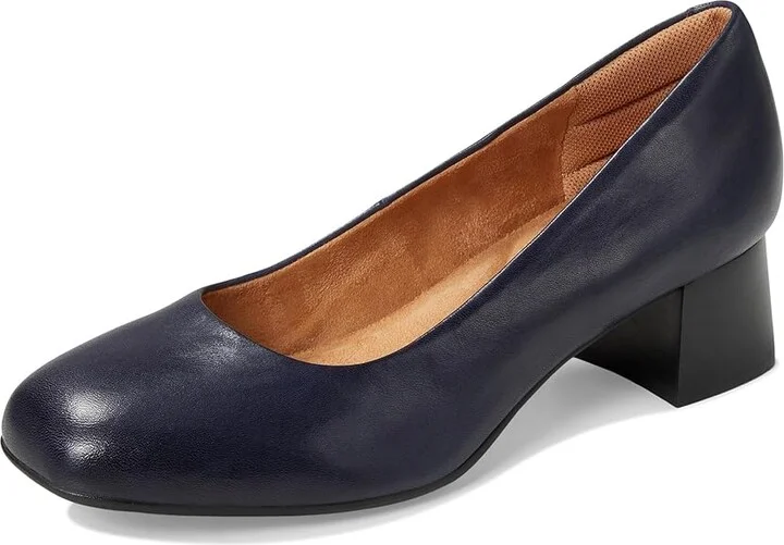 Comfortiva Peach High Women's Heels Sky Navy : 8 M (B), Leather - Image 5
