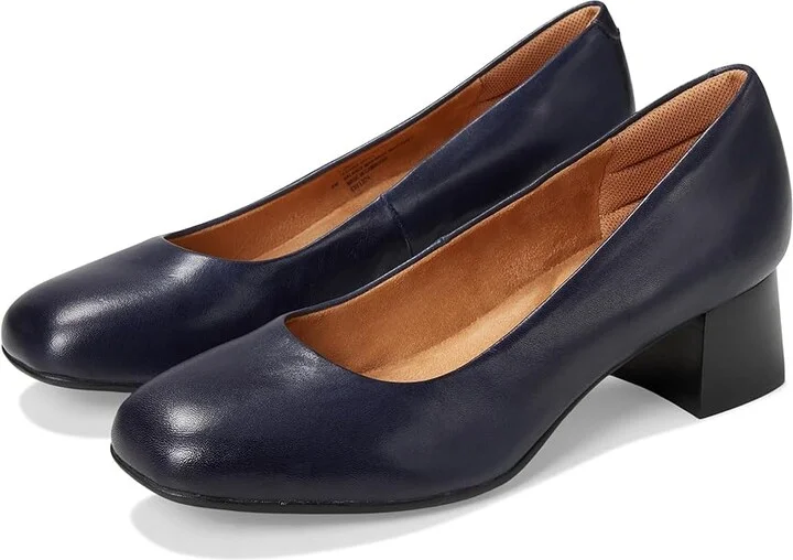 Comfortiva Peach High Women's Heels Sky Navy : 8 M (B), Leather