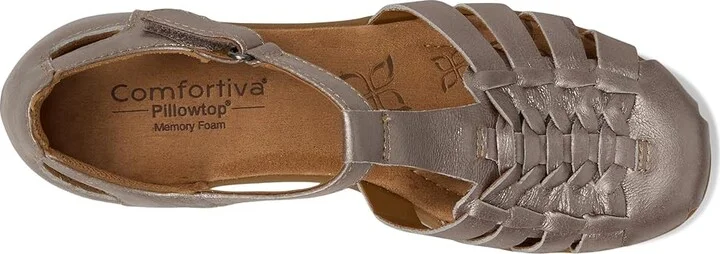 Comfortiva Persa Women's Flat Shoes Pewter : 6 M (B), Leather - Image 2