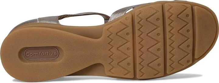 Comfortiva Persa Women's Flat Shoes Pewter : 6 M (B), Leather - Image 3