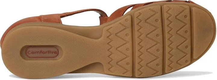 Comfortiva Persa Women's Flat Shoes Rust : 6 M (B), Leather - Image 3