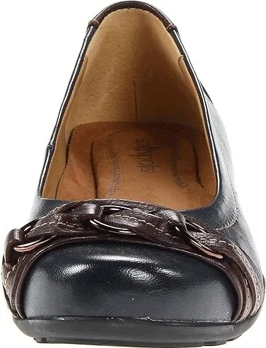 Comfortiva Posie - Soft Spots Women's Slip on Shoes Navy/Chocolate Velvet Sheep Nappa : 7 M (B), Leather - Image 6