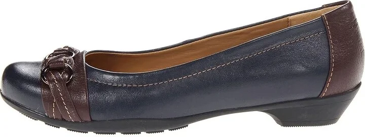 Comfortiva Posie - Soft Spots Women's Slip on Shoes Navy/Chocolate Velvet Sheep Nappa : 7 M (B), Leather - Image 7